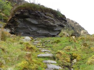 The approach to the Mass Rock on stone steps