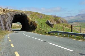 The short tunnel on the N71 main Kenmare to Glengarriff road