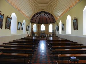 Interior photograph of the interior of St Feaghna's Church Bonane