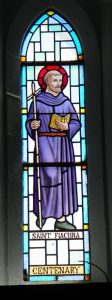 Stained glass window in St. Feaghna's Church Bonane