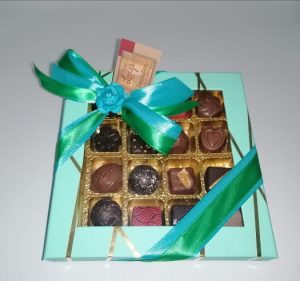 One of Lorge Chocolatier's beautifully packaged mixed box of chocolates